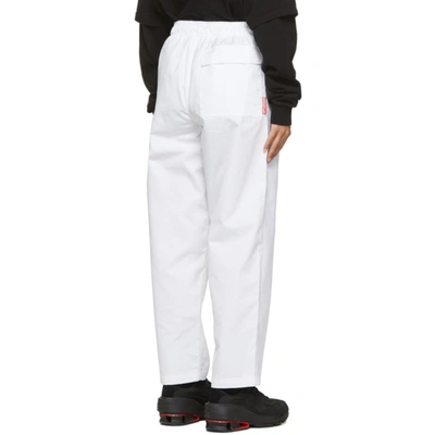 Shop Gr10k White Klopman Capital Trousers
