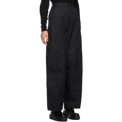 Shop Mm6 Maison Margiela Black Wide-leg Trousers In 900 Black