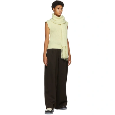 Shop Auralee Yellow Alpaca Wool Knit Vest In Light Yello