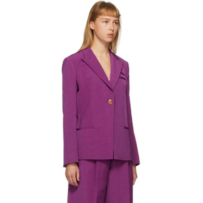 Shop Partow Purple Easton Blazer In Orchid