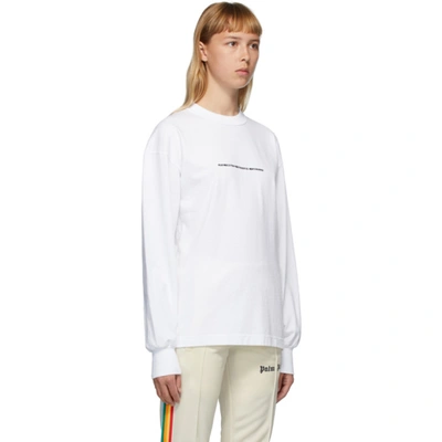 Shop Palm Angels White Palm X Palm Long Sleeve T-shirt