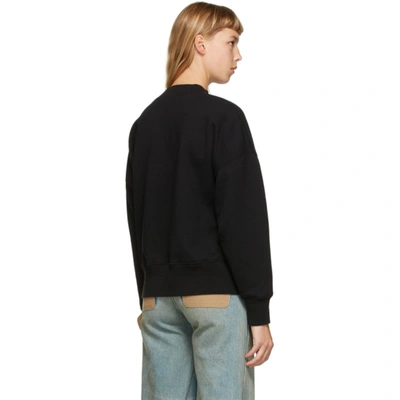 Shop Palm Angels Black Bear Sweatshirt In Blk/brown