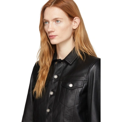 Shop Saint Laurent Black Leather Classic Jacket In 1000 Black