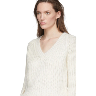 Shop Loewe Off-white Belted Sweater In 2090 Optic