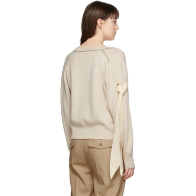 Shop Chloé Beige Cashmere V-neck Sweater In 286 Blsbeig