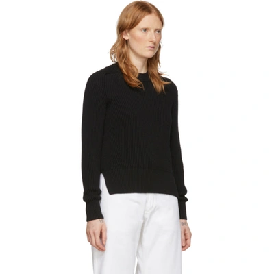 Shop Ami Alexandre Mattiussi Black Hammer Sleeves Sweater In 001 Black