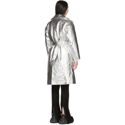 Shop Ienki Ienki Ssense Exclusive Silver Woolmark Mac Coat In Verter Silv