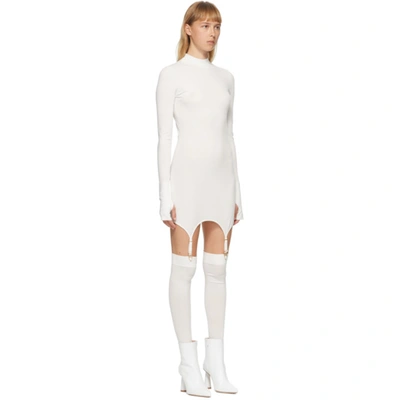 Shop Dion Lee White Garter Mini Dress In Ivory