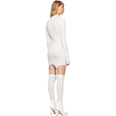 Shop Dion Lee White Garter Mini Dress In Ivory