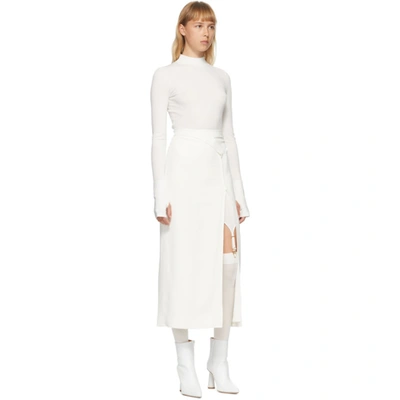 Shop Dion Lee White Garter Mini Dress In Ivory