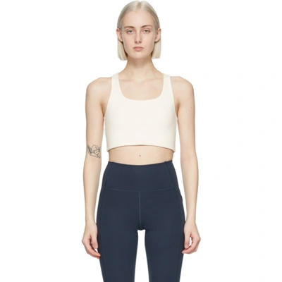 Shop Girlfriend Collective Off-white Paloma Sports Bra In Ivory