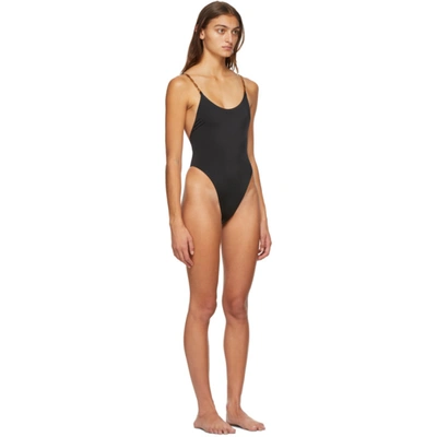 Shop Versace Black Greek Key One-piece Swimsuit In A1008 Nero