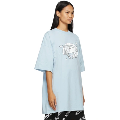 Shop Vetements Blue Magic Unicorn T-shirt In Baby Blue