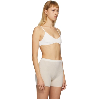 Shop Jacquemus Ssense Exclusive White 'le Bandeau Valensole' Bra In Ecru Beige