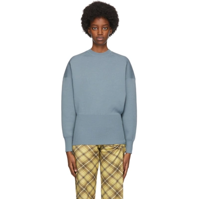 Shop Acne Studios Blue Wool Sweater In Dusty Blue