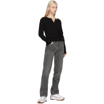 Shop Re/done Grey 90s High Rise Loose Jeans In Grey Ash