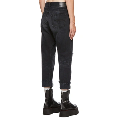 Shop R13 Black Cross-over Jeans In Jake Black