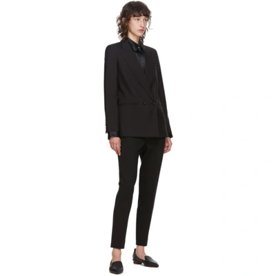 Shop Max Mara Black Mohair & Silk Blazer In 009 Black