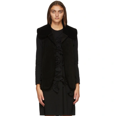 Shop Comme Des Garçons Comme Des Garçons Black Velvet Collar In 1 Black