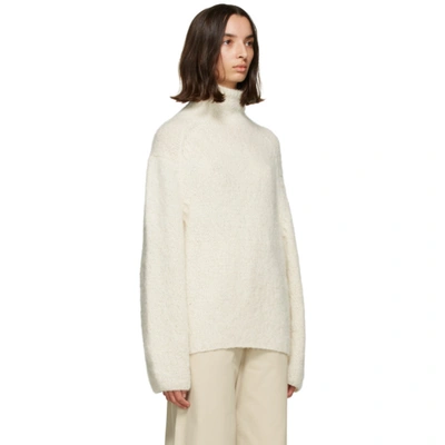 Shop Julia Jentzsch Beige Oversized Yuna Alpaca Sweater In Ivory