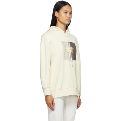 Shop Stella Mccartney Off-white 'faces In Places' Hoodie In 9014 Prchmn