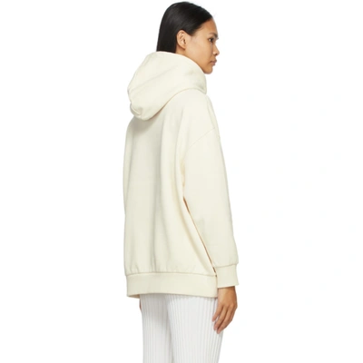 Shop Stella Mccartney Off-white 'faces In Places' Hoodie In 9014 Prchmn