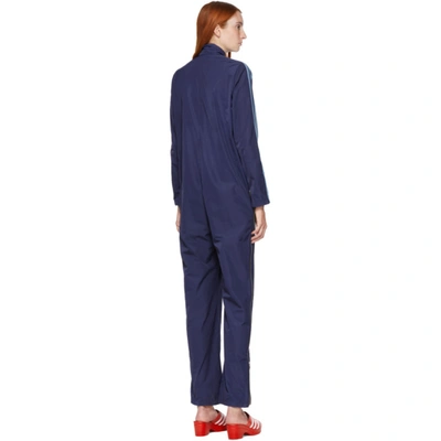 Shop Adidas Lotta Volkova Navy Zip Jumpsuit In Night Sky