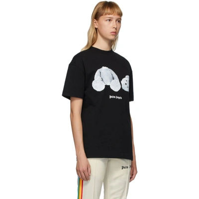 Shop Palm Angels Black Ice Bear T-shirt In Black/white