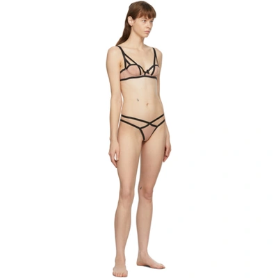 Shop Agent Provocateur Pink Full Joan Thong In Nude/black