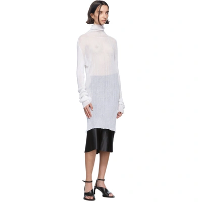 Shop Ann Demeulemeester White Knit Turtleneck In 001 White