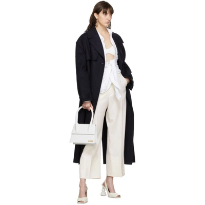 Shop Jacquemus Navy 'le Manteau Sabe' Coat