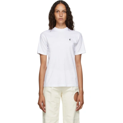 Shop Off-white White Flock Arrows T-shirt In White/green