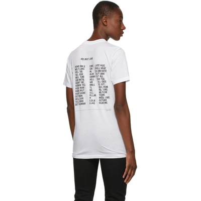 Shop Helmut Lang Ssense Exclusive White 'gut Lane' T-shirt In White/black