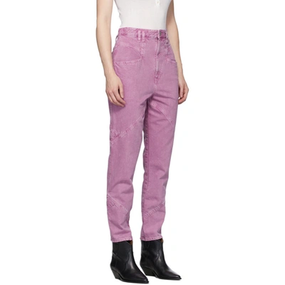 Shop Isabel Marant Pink Eloisa Jeans In 40rw Rosewo