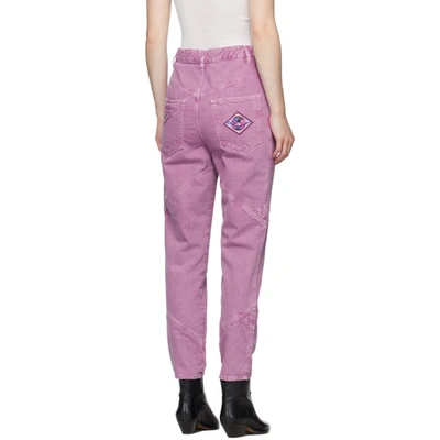 Shop Isabel Marant Pink Eloisa Jeans In 40rw Rosewo