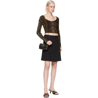 Shop Versace Ssense Exclusive Black Safety Pin Miniskirt In A1008 Black