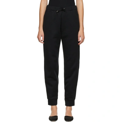 Shop Totême Ssense Exclusive Black Silk Lounge Pants In 200 Black