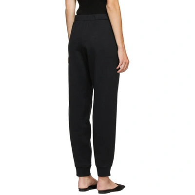 Shop Totême Ssense Exclusive Black Silk Lounge Pants In 200 Black