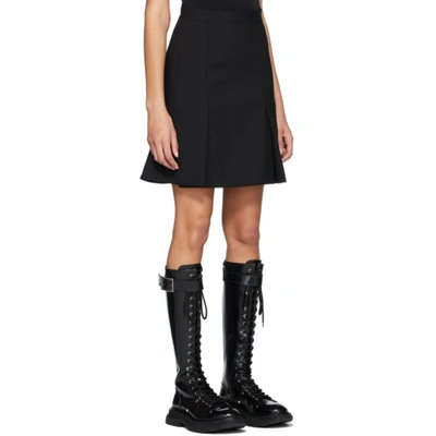 Shop Alexander Mcqueen Black Peplum Mini Skirt In 1000 Black