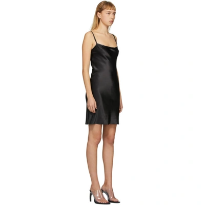 Shop Ann Demeulemeester Black Silk Bleary Slip Dress In 099 Black