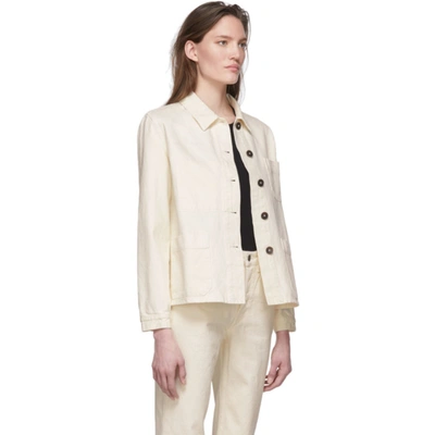 Shop The Row Off-white Denim Kurt Jacket In Van Vanilla