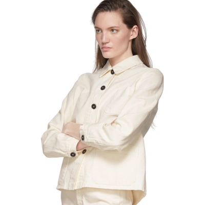 Shop The Row Off-white Denim Kurt Jacket In Van Vanilla