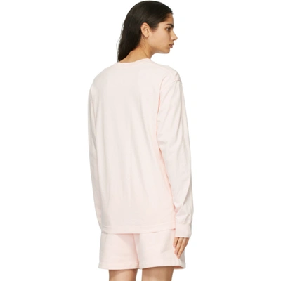 Shop Alexander Wang Pink Puff Logo Long Sleeve T-shirt In 683 Primros