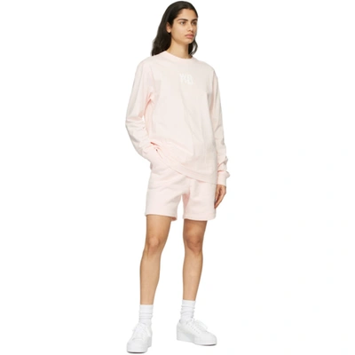 Shop Alexander Wang Pink Puff Logo Long Sleeve T-shirt In 683 Primros