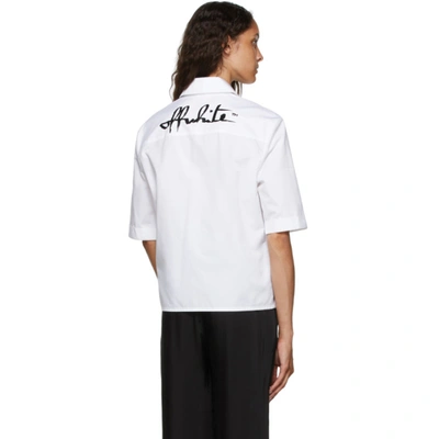 Shop Off-white White Baseball Shirt In White/black