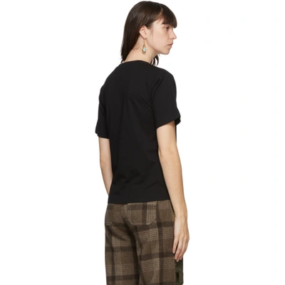 Shop Marni Black Patchwork Logo T-shirt In 00n99 Black