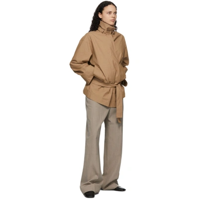 Shop Lemaire Tan Vareuse Jacket In 308 Sienna