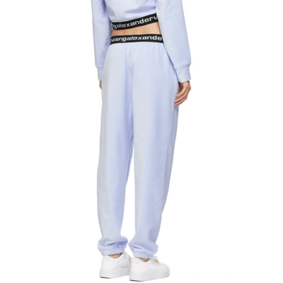 Shop Alexander Wang T Blue Stretch Corduroy Lounge Pants In 454 Xenon