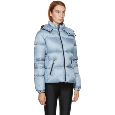 Shop Moncler Blue Down Fourmi Coat In 715 Blue