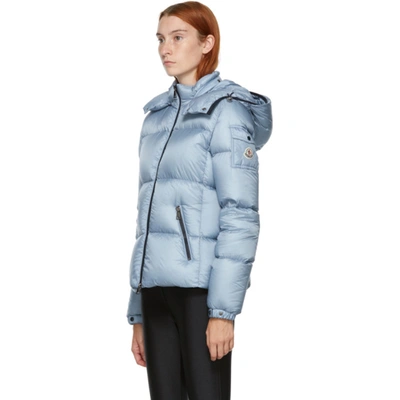 Shop Moncler Blue Down Fourmi Coat In 715 Blue